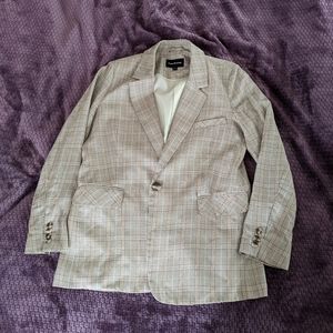 COPY - Frank & Oak sz M Tencel Lyocell Plaid Blazer Multiple Pockets